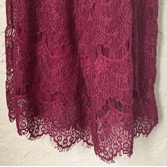 Intimately Free People Daydream Lace Magenta Fuchsia Mini Bodycon Dress NWT  XS - Picture 8 of 16